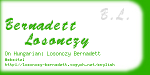 bernadett losonczy business card